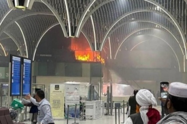 巴格达国际机场起火3人受伤-BG