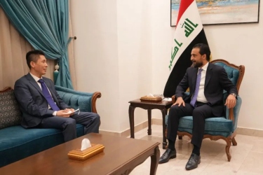 崔巍大使会见伊拉克国民议会议长哈勒布希