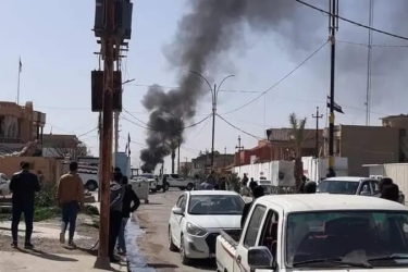 安全车辆在伊拉克北部被炸